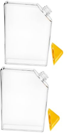 Yardwe 2pièces Bouteille Eau Plate Plastique Flasque Slim Et Portable pour Voyage Activités De Plein Air Bouteille Multifonction pour Fitness Sports Design Pratique Et