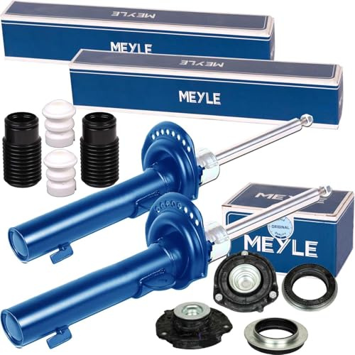 2x Meyle Stoßdämpfer Domlager Protect Kit | 2x 126 623 0055, 2x 100 412 2039/S, 1x 910059 für Golf 5+6 Passat B6 CC