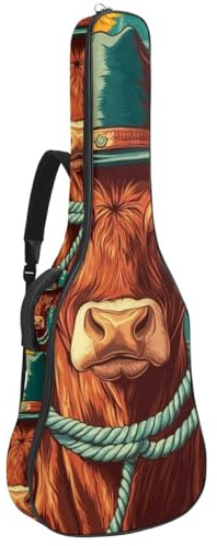 Gitarrentasche in voller Größe, wasserdichte Gitarren-Abdeckung, Tragetasche für akustische klassische E-Gitarren, Wildblumen, Aquarell-Bouquet-Muster, Mehrfarbig 04, 42.9x16.9x4.7 in, Lässiger