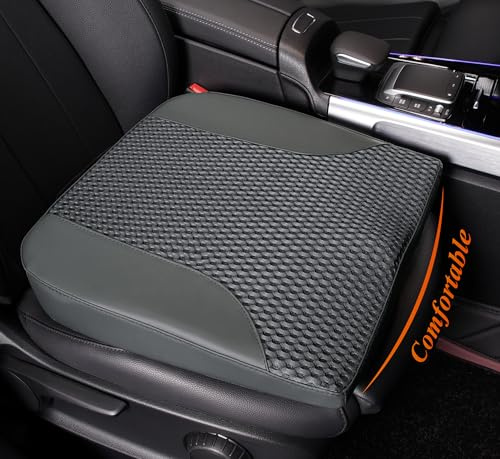 kingphenix Memory Foam Autositzkissen für mehr Komfort im Auto und Büro | Entlastung von Steißbein & unterem Rücken, rutschfestes 4D-Mesh-Sitzkissen für Auto, SUV, lange Fahrten & Büro, Dunkelgrau
