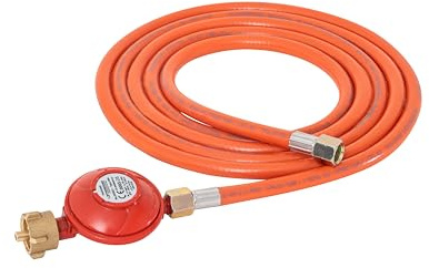 Rothenberger Industrial Set 3,0 m Gasschlauch & Druckregler Propan Konstantregler 50 mbar für Heiz-Koch- und Grillgeräte | Anschluss 2X G ¼“ | Zertifiziert EN 16436-1