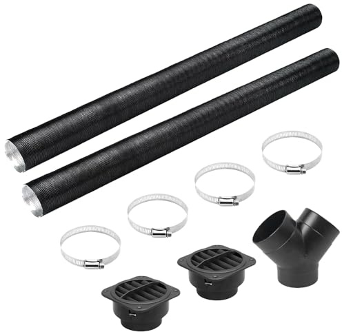 75mm Auto Heizung Rohr Kanal, Diesel Standheizung Zubehör, V-Rohr-Set Heizrohr Autoluftheizer Zubehör, Warmluftauslass Entlüftungsschlauch Clips Set, für Standheizung Luftheizung Dieselheizung
