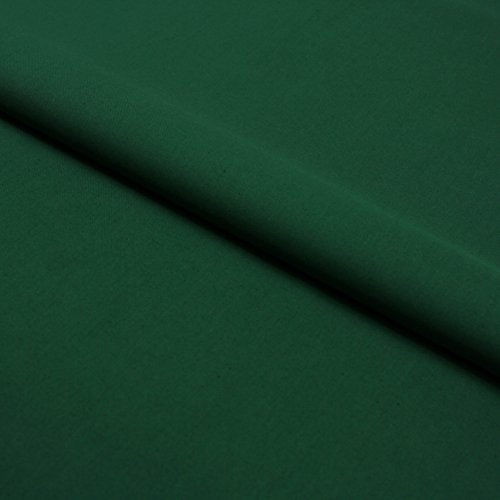 3 Meter Baumwollstoff Meterware Uni Linon - Einfarbiger Stoff, 100% Baumwolle, 150 cm breit – Weiche & Pflegeleichte Qualität – Für Bettwäsche, Bekleidung, Vorhänge, Tischdecken (Dunkelgrün)