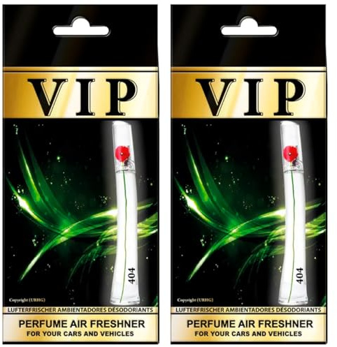 VIP CARIBI Luxus-Auto-Lufterfrischer, 2er-Pack, Premium-Düfte inspiriert von exklusiven Parfums, eleganter und langanhaltender Duft, Premium-Lufterfrischer für Auto, Zuhause, Büro (404)