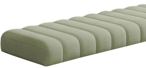 Generisch Sitzkissen Für Drinnen Und Draußen,120/150/90/80/100cm, Rutschfestes Sitzkissen Für 2/3-Sitzer, Erkerfensterkissen Mit Reißverschluss,Für Gartenmöbel,Terrasse,Veranda,Grün,30x75CM