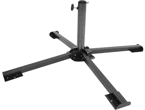 LOORGVEL Base Ombrellone Spiaggia Pieghevole in Ferro Leggero e Resistente Supporto Portatile per Ombrelloni da Giardino e Parasole Esterno Facile da Trasportare e Conservare per Spiaggia