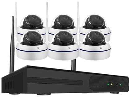 5MP Explosionsgeschützte Dome-IP-Kamera 16CH 5.0MP 10CH WiFi NVR Kit CCTV-System Drahtloses Audiokamera-Videoüberwachungssystem-Set Bewegungserkennung(None,16CH NVR 6pcs Camera)