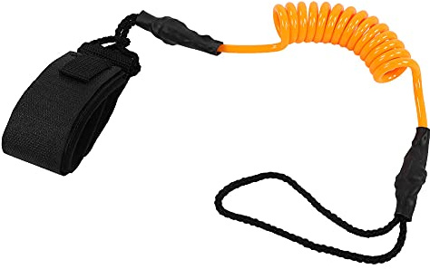 Correa de Seguridad Premium para Paddle Surf Correa para Tabla de Surf para Kayak Ajustable de Alta Resistencia con cómoda Correa para el Tobillo Material de PU de Alta (Naranja)