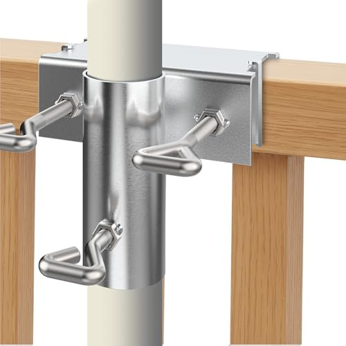 4smile Tischklammer für Gartenschirme, Sonnenschirmhalter aus Metall, Garten Terrasse Balkon Geländer