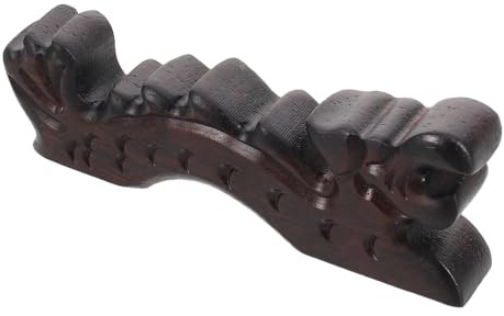 INOOMP Paintbrush Rest Holders Dragon Shaped Wood Brush Stand Black Organized Brush Storage Versatile Support Cultural Dragon Design Elegance for Chinese Calligraphy Studio
