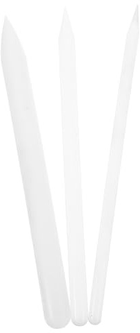 WESIEVYA Mattarello per Pasta di Zucchero Nonstick in Abs Bianco 3 Pezzi Punta Conica per Modellare e Decorare Dolci per Pasticceria e Fai da Te