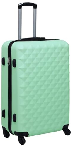 GeenYuu Carro rígido verde menta ABS con 4 ruedas, candado TSA, mango telescópico, 48 x 28 x 71 cm, equipaje de mano ligero, equipaje robusto para vuelo, negocios y vacaciones