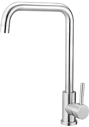Grifo Mezclador Grifo de Acero Inoxidable 304 Grifo de Cocina Lavabo Grifo frío y Caliente Fregadero sin Plomo Grifo de Agua Dibujo Grifo Giratorio Carrete de cerámica Grifo de Agua 360