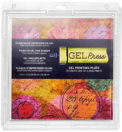 Gel Press Piastra Quadrata Gel per Creare Stampe Esclusive, 30.48 x 30.48 cm