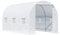 Outsunny Serre de Jardin Tunnel Surface Sol 9 m² 4,45L x 2l x 2H m châssis Tubulaire renforcé 18 mm 6 fenêtres Blanc