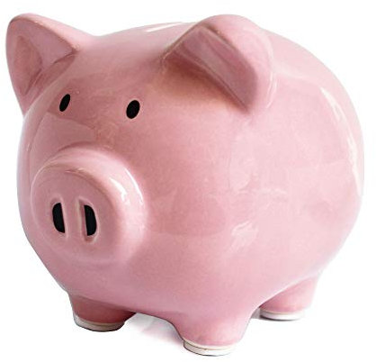 Piggy Bank,Child to Cherish Ceramic Pig Money Piggy Banks for Boys Girls Kids (Pink, M)