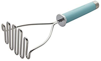 KitchenAid Gourmet Stainless Steel Wire Masher, 10.24-Inch, Aqua Sky