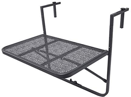 Balkonhängetisch Klappbar,Outdoor-Tisch Balkontisch zum Einhängen aus Streckmetall ca.60 x 40cm