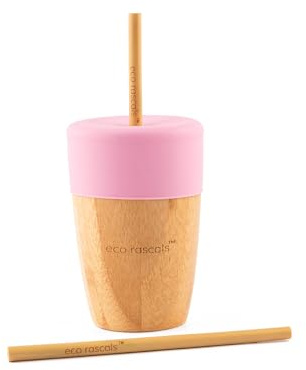 RASCALS Trinkbecher Bamboo Eco 190 ml + Trinkdeckel, Mädchen, Rosa, Einheitsgröße