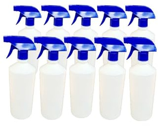 ECO-JIN 10 PULVERIZADORES COMPLETOS CON BOTELLA 1 LITRO (10 UNIDADES de botellas vacias) + BAYETA MICROFIBRA ***(El color de la pistola pulverizadora puede variar según stock)