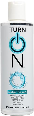 Turn On Water-Based Premium Personal Lubricant | Long Lasting, Ph Balanced, Hypoallergenic, Condom Safe Lube for Men, Women, and Couples, 8 fl oz