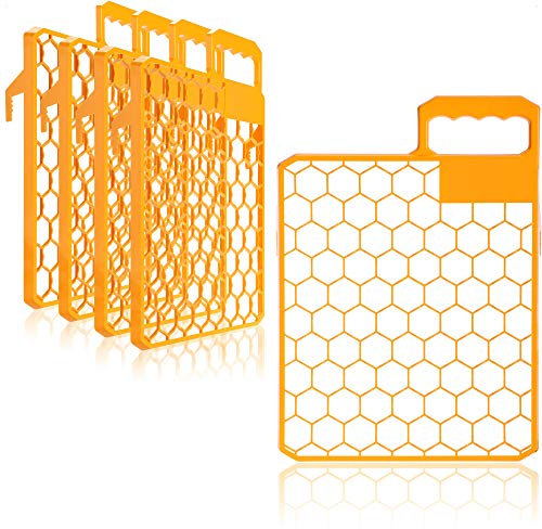 com-four® 5X Abstreifgitter, Farbabstreifer aus Kunststoff, unverzichtbares Malerzubehör, handliches Malergitter, für alle großen Farbeimer ab 27 cm Breite