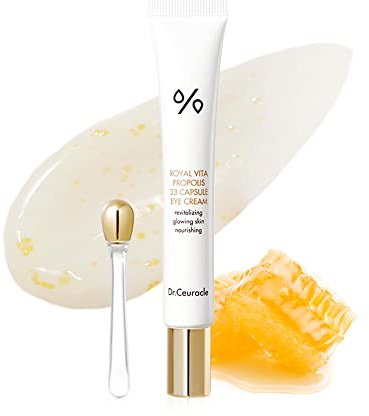 Dr.Ceuracle Royal Vita Propolis 33 Capsule Eye Cream with Applicator - Soothing, Hydrating Eye Serum Cream, Dark Circle Relief, Korean Skincare for Stocking Stuffers (20ml / 0.67 fl. oz.)