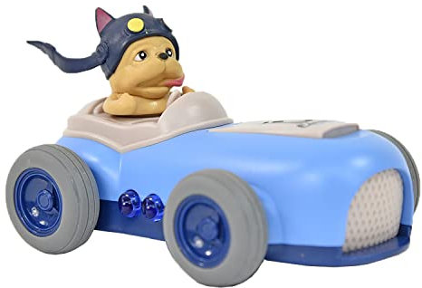 Kögler 41550 - Die-Cast Fahrzeug mit Rückzugfunktion, kleines Renn-Auto aus Metall mit Hund am Steuer, mit Rückziehmotor, Licht- und Sound-Effekten ausgestattet, 2-fach sortiert