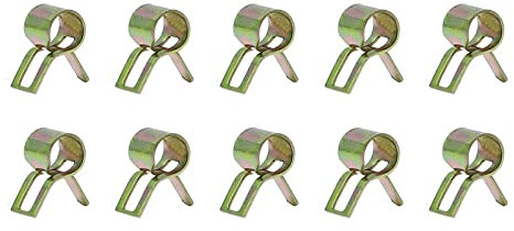 METALLIXITY Spring Hose Clamps (15mm/0.59) 20Pcs, Metal Clip - for Home Garden Tube Pipe Fastening