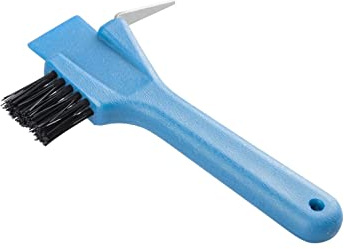 Start Spazzola per zoccoli con raschietto per zoccoli (azzurro)
