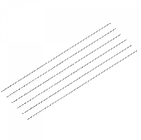 TA-VIGOR 6Pcs 1.5mm Extra Long Twist Drill Bits 160mm HSS Straight Shank | High Speed Steel Spiral Drill Bits for Wood, Metal, Aluminium and Plastic