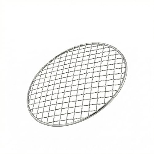 Round BBQ Grill Mesh,Stainless Steel Mesh Barbecue Net Multi-purpose Barbecue Racks Tray Cross Wire Round Steaming Cooling Rack(180MM)