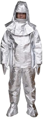 Widerstandsfähige Split-Wärmeisolationskleidung Flammhemmender Aluminiumfolien-Isolieranzug Feuerwehr Schutzanzug(1000 degrees)