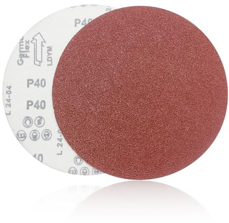 SenmaiTools 150mm Klett Schleifscheiben Aluminiumoxid (30er Set) Bohrungslos, Staubarmes Schleifen für Exzenterschleifer Schwingschleifer, 40/60/80/120/180 Körnung Holz Metall Auto