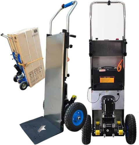 Montascale elettrico 1200w, carrello porta oggetti pesanti, motore brushless, batteria rimovibile (48 V/36 Ah), capacità di carico (400 Kg), pulsante (apertura/arresto istantaneo)