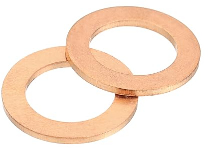 QUARKZMAN 15 Stück Unterlegscheiben Kupfer M14 x 22 mm Metrische Metall Flache Dichtringe Kupferringe Hardware-Befestigungselement für Schrauben Bolzen Muttern Feder