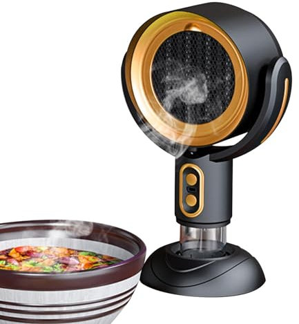 Vuggdt Aspiratore da cucina portatile, ricaricabile, cappa aspirante da tavolo, fumi filtranti a basso rumore, ventola di scarico da cucina a 2 velocità per barbecue, pentola calda, cucina