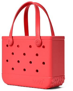 BOGG BAG Bitty Small Tote – 11” x 8.5” x 4.5” – Durable, Washable, Tip-proof – Beach, Pool, Boat, Work, Sports (Coral Me Mine)