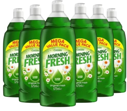 Morning Fresh Original Washing Up Liquid, 675ml Bottles, 6 Pack