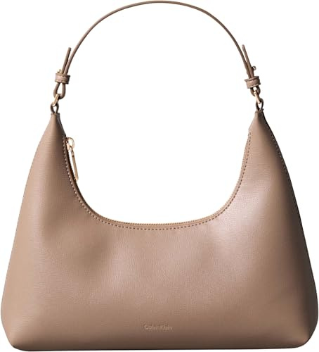 Calvin Klein Damen FOIL LOGO CONV SHOULDER BAG LV04F3272G Crossover, Braun (Desert Taupe), One Size, Braun (Desert Taupe), One size