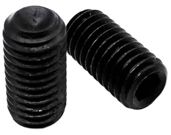 AYYSSM 50 Stück M2 M2.5 M3 M4 M5 M6 M8 DIN916 Schwarz 12.9 Stahl Sechskant Innensechskant Ringschneide Madenschraube Stellschraube(8mm,M6 50pcs)