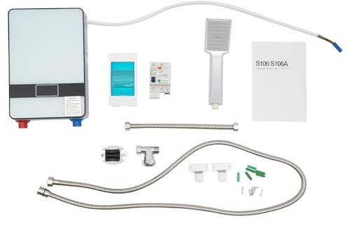 Calentador de agua eléctrico instantáneo de 6500 W, calentador de agua instantáneo para ducha de baño, calentador de agua sin tanque