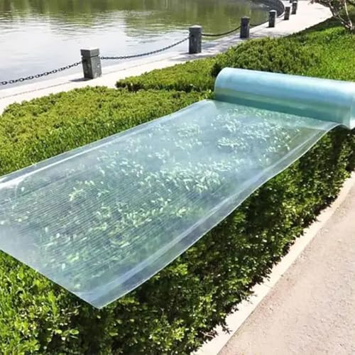 GQZJY Breite 1 Meter Lange regenfeste Polycarbonat-Dachrolle UV-beständige Gewächshaus Dachverkleidung aus durchsichtiger Folie leicht zu schneiden für Gartenarbeit(Size:1m*3m)