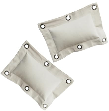 Toyvian 2pcs Canvas Wall Striking Bag Small Three Section Kung Fu Makiwara Boxing Sand Bag Doorway Wall Mount Space-saving Training Equipment with Padded Surface for Home Gym