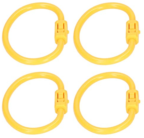 4 Stück Bull-Nasenring, Nylon, gelb, hohe Elastizität, leicht, Bauernhof-Kuh-Nasenring für Rinder (S)