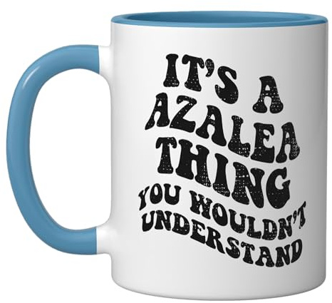 Retro Groovy Its a Azalea Thing You Wouldnt Understand Ceramic Mug, Blue/White