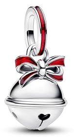 Pandora Moments 794246C01 Breloque en Forme de Cloche de Noël en Argent Sterling
