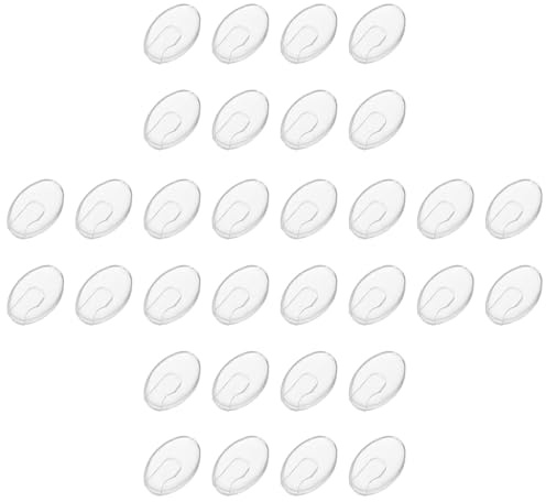 OATIPHO 50 Paires de Plaquettes Nasales Souples Transparentes pour Lunettes sans Monture Coussinets Antidérapants à Pression Remplacement Confortable pour Lunettes de Sport et Usage