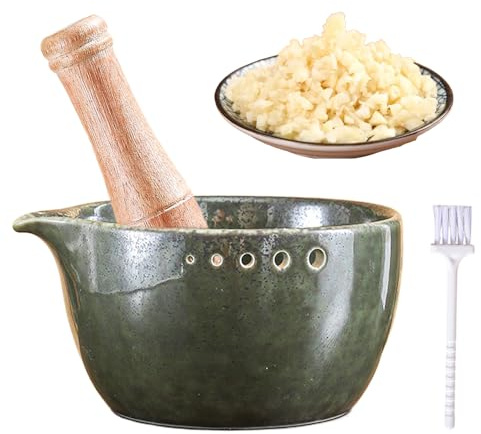 Bol Râpe à Ail en Céramique - Accessoire de Cuisine pour Broyer et Râper les Aliments - Plat Râpe à Ail - pour Chocolat Fromage Pomme de Terre Agrumes Sauces Maison Camping Appartement Passionnés de