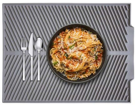 Generisch Alfombrilla de silicona para escurrir platos de cocina, plegable, para encimeras de cocina, fregadero, lavadero y